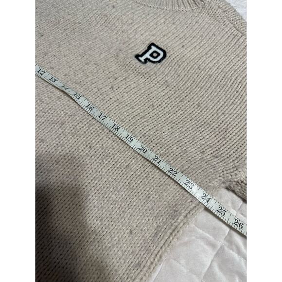 PINK Victoria's Secret Crewneck Pullover Sweater Women's Size Large Beige Warm - Picture 8 of 8